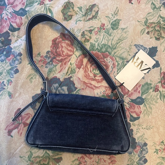 Zara Denim Shoulder Bag - Picture 1 of 3